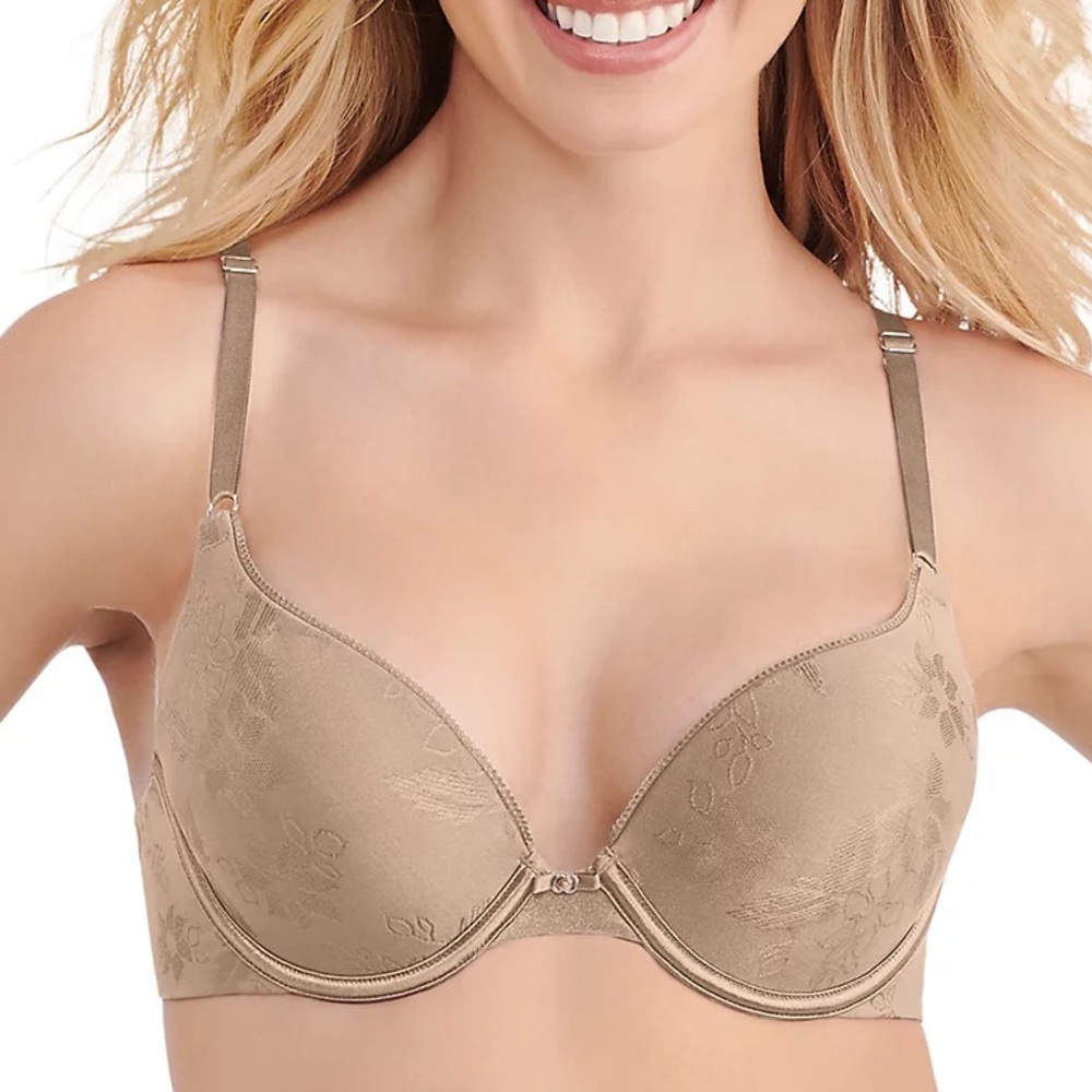 NWT Lilly of France convertible push-up bra 38D barely beige